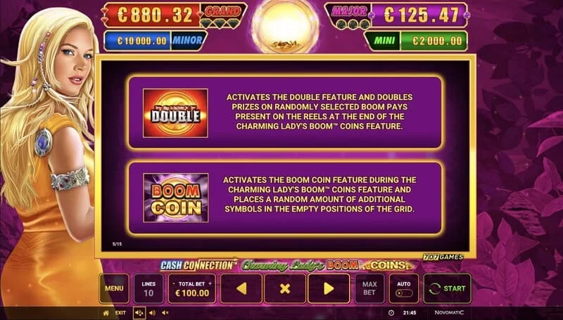 Cash Connection - Charming Lady's Boom Coins - একটি গুণক সহ স্টিকি Boom Coin